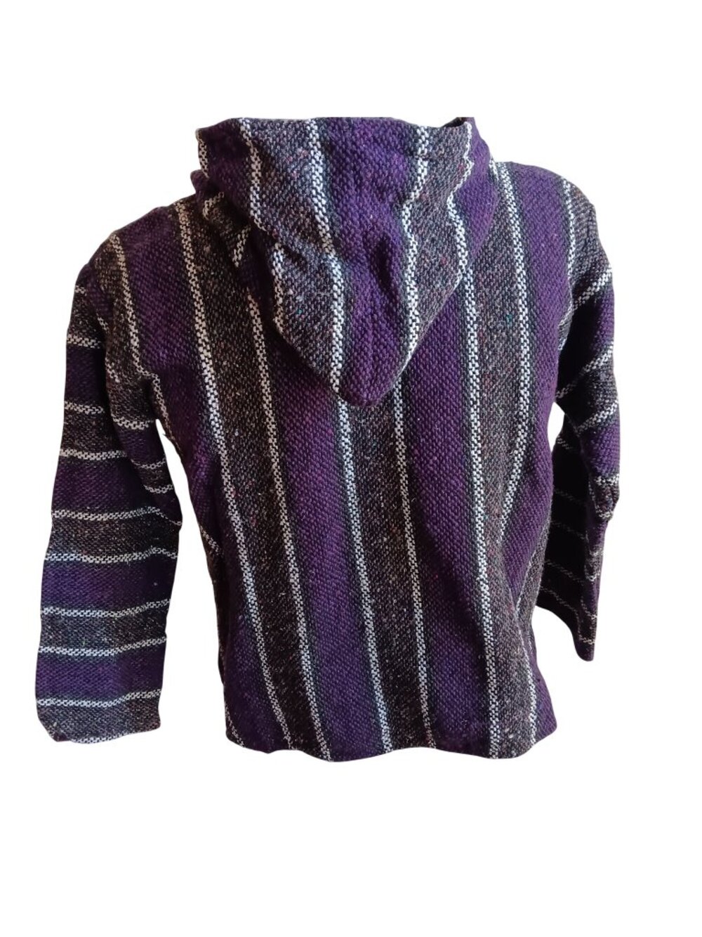 Poncho Hoody Mens Small Vintage 1990s Franks Mexican Purple Pullover Festival
